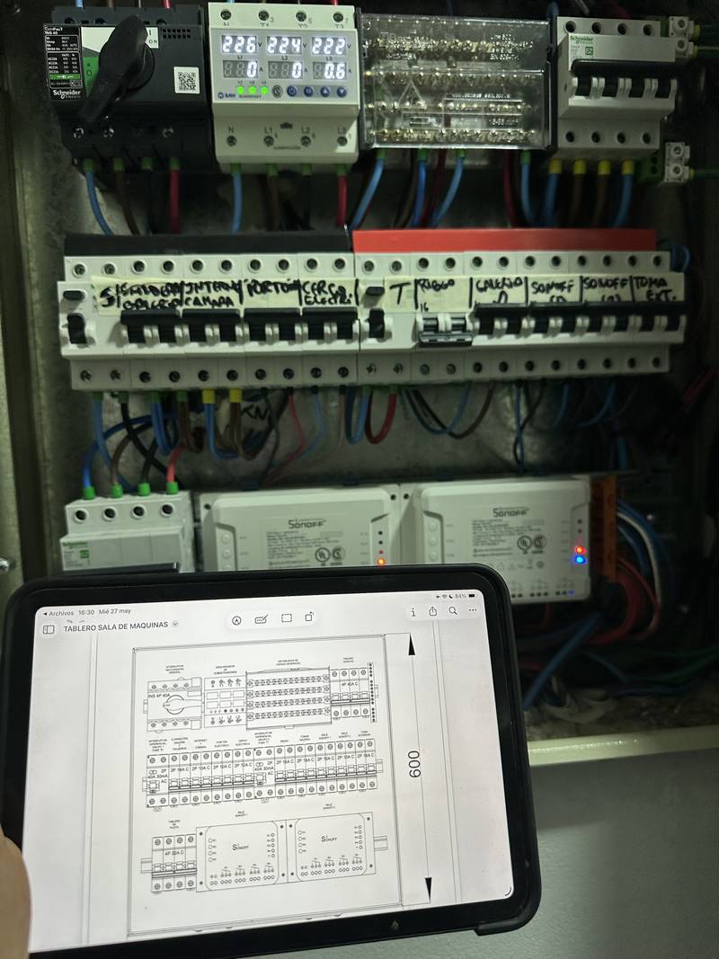 Tablero ejecutado según plano