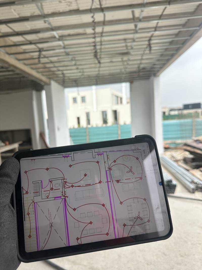 Plano de instalación consultado en obra