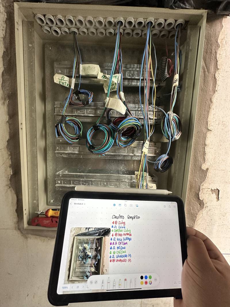 Circuitos completos documentados en tablet