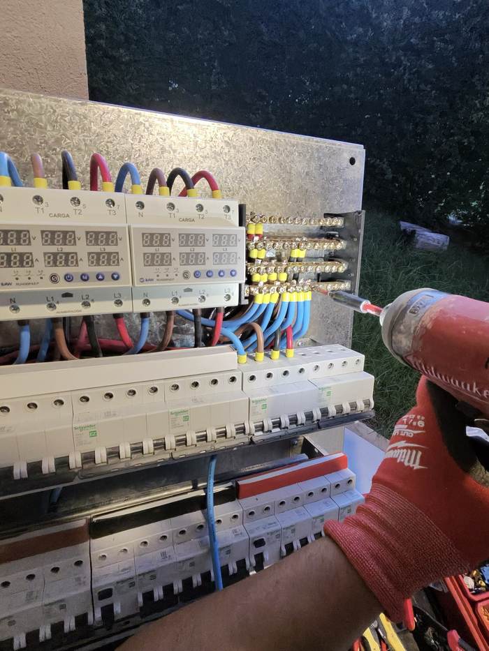 Cableado de la placa en obra