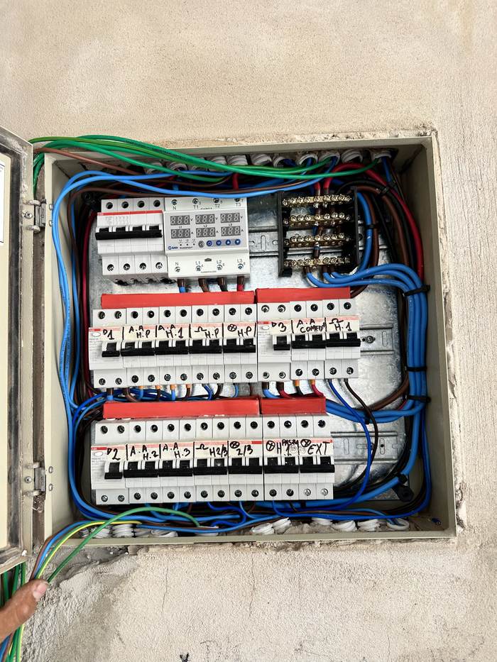 Tablero instalado y cableado